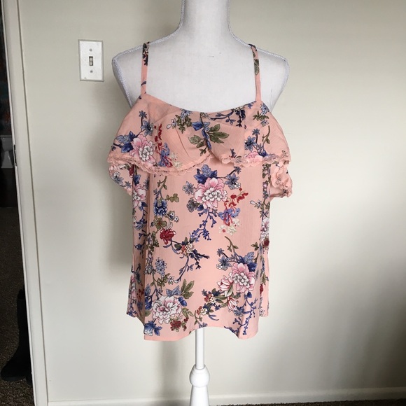 la sorella Tops - LA Sorella • Floral Cold Shoulder Top